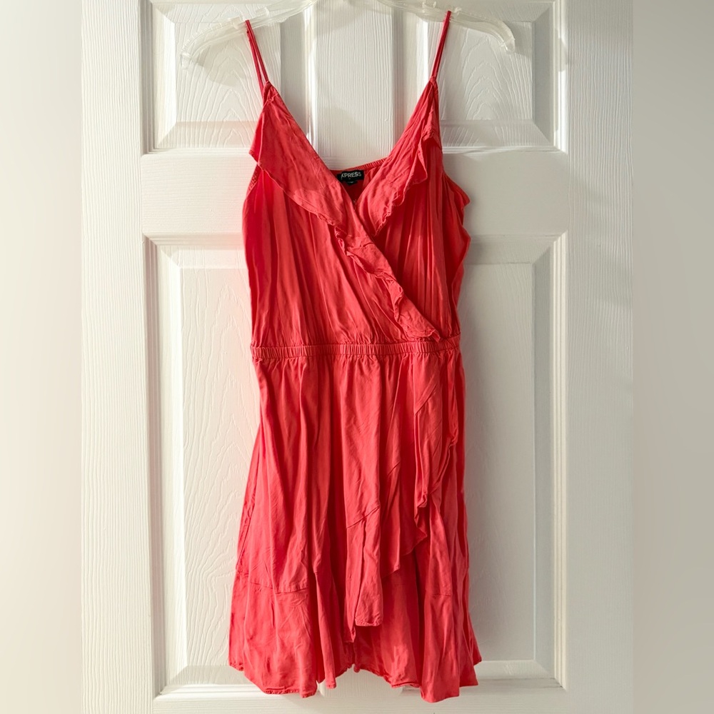Medium ruffle dress from Express with adjustable straps